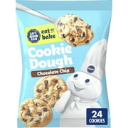 Pillsbury Ready to Bake Refrigerated Chocolate Chip Cookie Dough, 24 Cookies, 16 oz