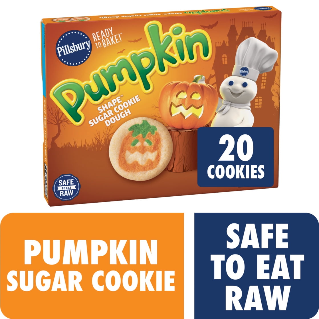 Pillsbury Ready to Bake Pumpkin Shape Sugar Cookie Dough