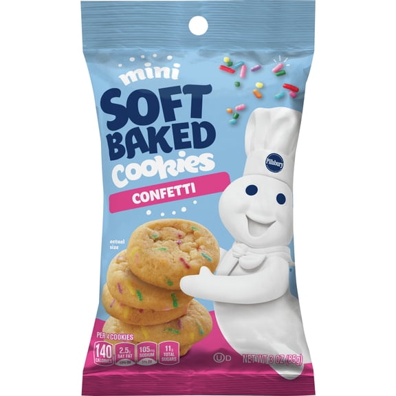 Pillsbury Soft Baked Cookies Made With Real Butter, Confetti, 4 oz