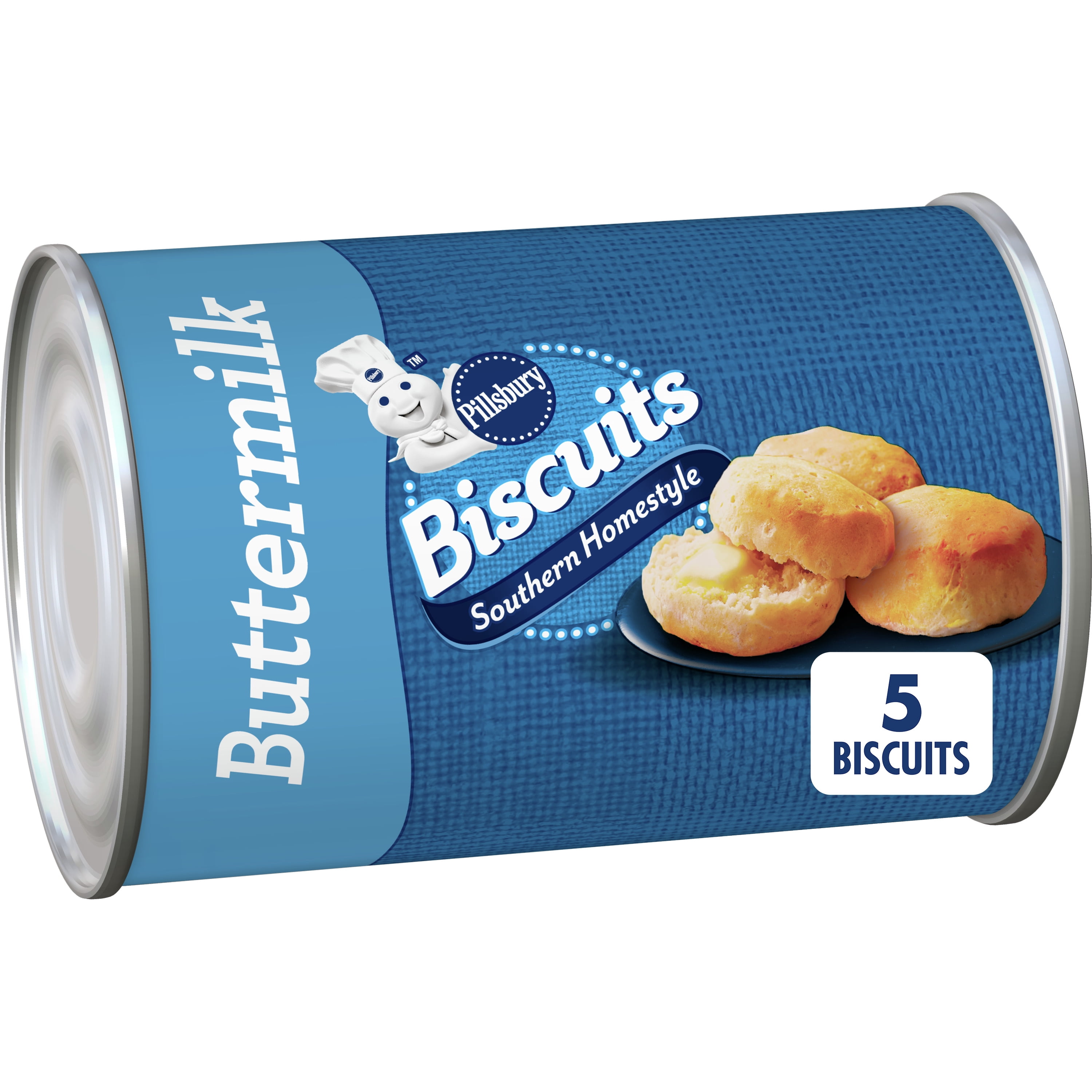 Pillsbury Southern Homestyle Biscuits, Buttermilk, 5 ct., 6 oz ...