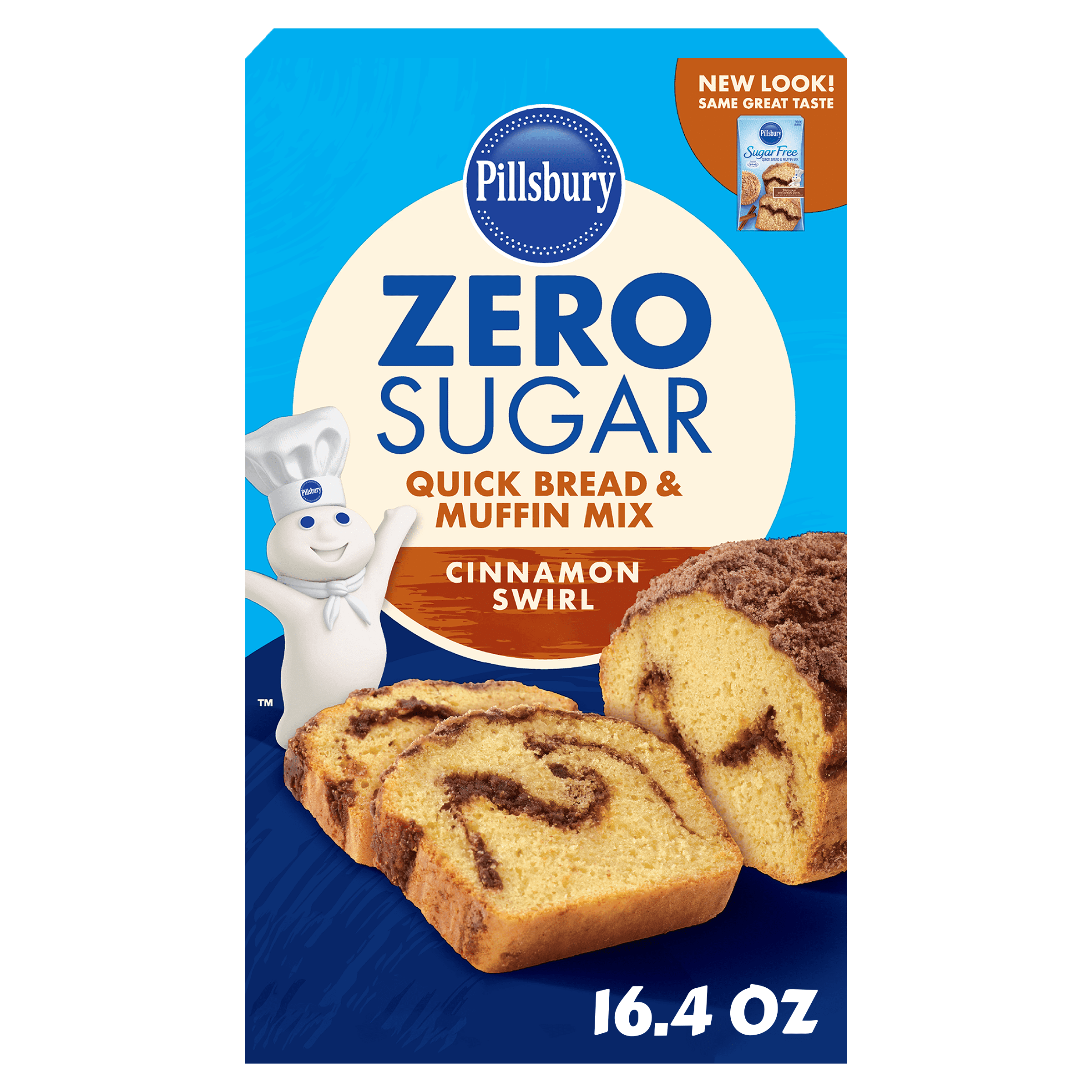 Pillsbury Sugar Free Cinnamon Swirl Quick Bread and Muffin Mix, 16.4 Oz