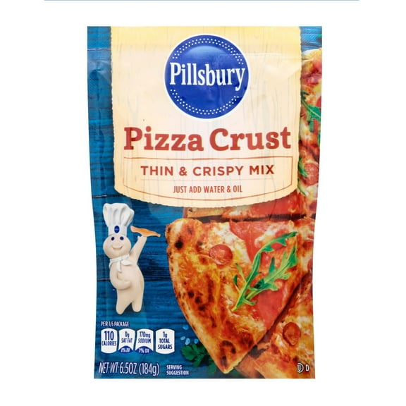 Pillsbury Thin and Crispy Pizza Crust Mix, 6.5 oz Pouch