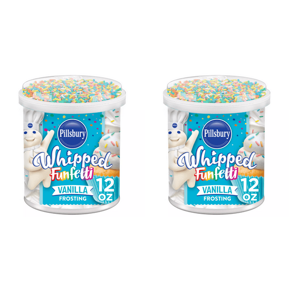 Pillsbury Whipped Funfetti Vanilla Frosting - 12oz pack of 2