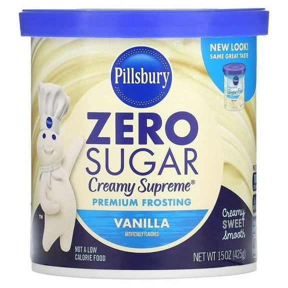 Pillsbury, Zero Sugar, Premium Frosting, Vanilla, 15 oz Pack of 2