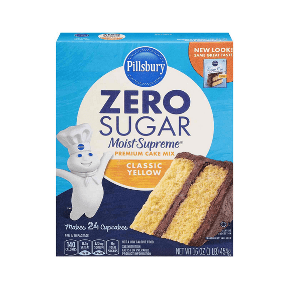 Pillsbury Zero Sugar Yellow Cake Mix 16 oz pack of 1
