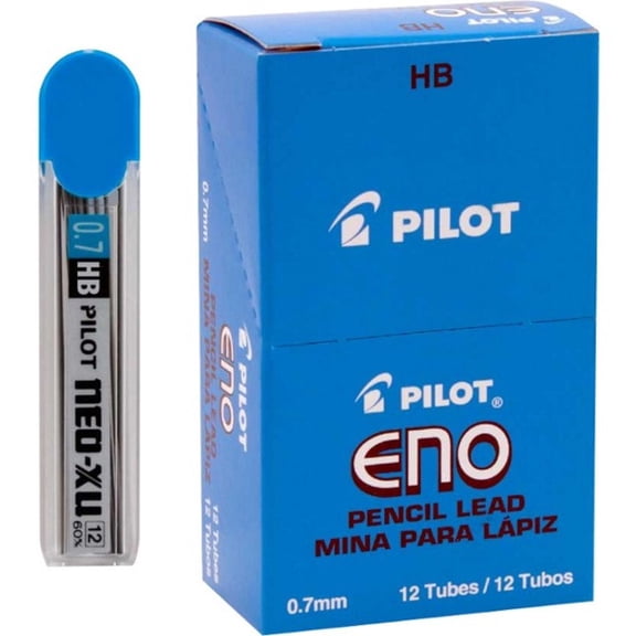 Pilot 0.7mm Mechanical Pencil Refills, HB Leads, 60mm Length, 12 per Tube (60009)