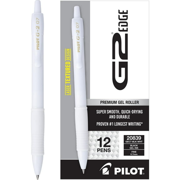 Pilot PIL20839 0.7 mm G2 Edge Premium Retractable Gel Roller Pen, Black Ink
