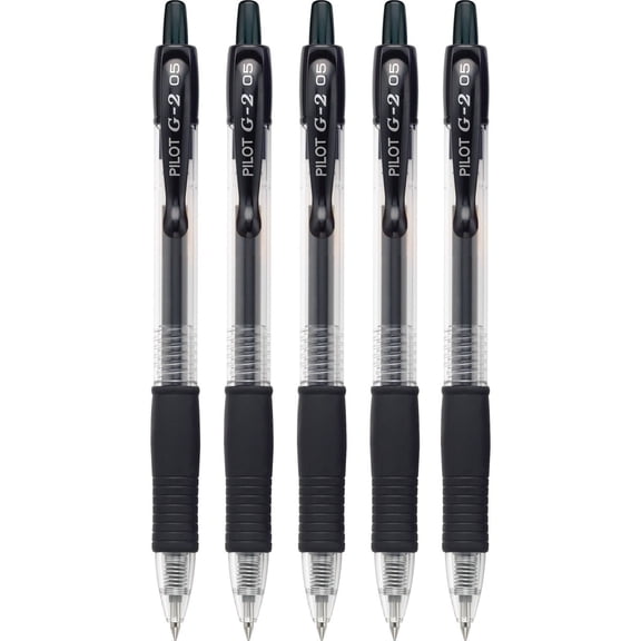 Pilot 5pk G2 Gel Pens Extra Fine Point 0.5mm Black Ink