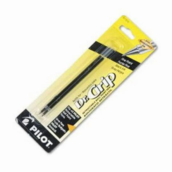 Pilot 77210 Better, Easy Touch & Dr. Grip Retract Ballpoint Refill - Fine Tip, Black - 2 per Pack