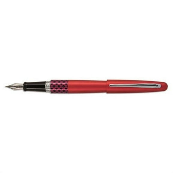 Pilot 91432 Mr Retro Pop Collection Fountain Pen, Red Barrel, Black Ink, Fine