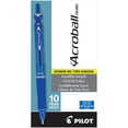 thumbnail image 1 of Pilot Acroball Colors Advanced Ink Retractable Ball Point Pens, Medium Point (1.0mm), Blue, 10 Count, 1 of 9