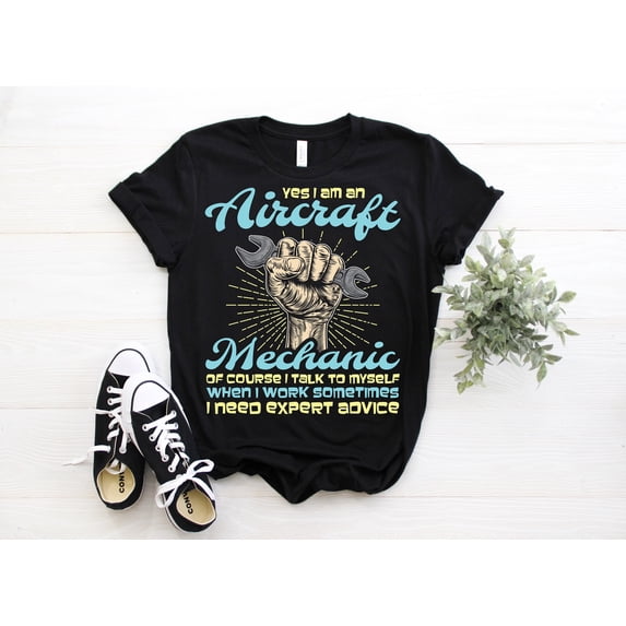 Pilot Airplane Mechanic Aviation Aircraft Funny T-Shirt, Vintage Flying Airline School Gifts Shirts, Aviators Planes, Mechanics School Tees