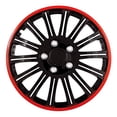 thumbnail image 1 of Pilot Automotive 16 Inch Formula Universal Hubcaps Set of 4 - Black/Red, 1 of 6