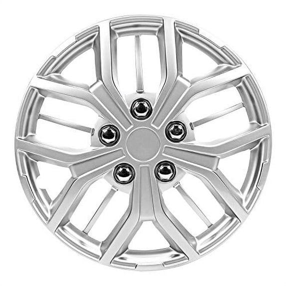 Pilot Automotive 16 Inch Super Sport Universal Hubcaps Set of 4 - Silver