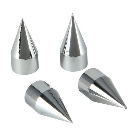 Pilot Automotive Chrome Finished Spiked Valve Caps, ABS Multicolor, 0.03 lbs, 4 Piece