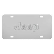 Pilot Automotive Jeep Logo License Plate, Chrome, Stainless Steel, 6" x 12"