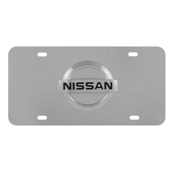 Pilot Automotive Nissan Chrome 3D License Plate, Stainless Steel