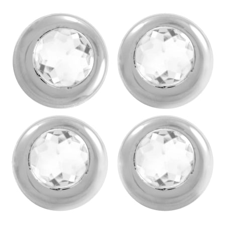 Pilot CZ-234W Chrome and Diamond License Plate Fasteners