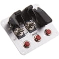 thumbnail image 1 of Pilot Automotive Pilot PL-SW53E 3 Safety Covered Toggle Switch Panel W Red Indicator Lights, 1 Pack, 1 of 6