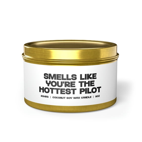 Pilot Aviation Graduation Tin Candle Gift Decor Vanilla Coffee Scented