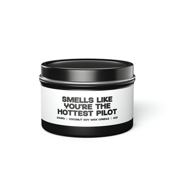 Pilot Aviation Graduation Tin Candle Gift Decor Vanilla Coffee Scented