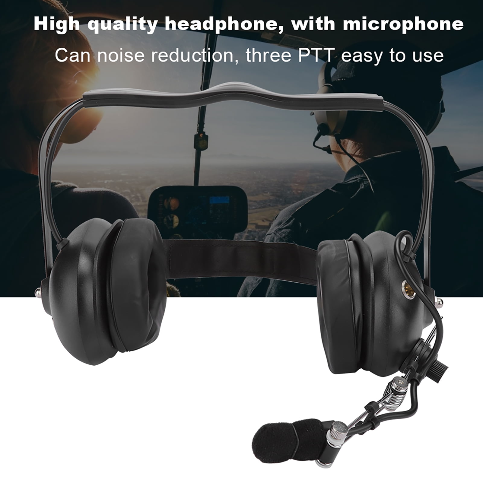 Pilot Aviation Headset, Aviation Noise Reduction Headset With