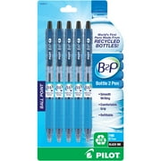 Pilot B2P Bottle-2-Pen Retractable Ball Point Ink Pens, Fine Point (0.7 mm), Black Ink, 5 Count