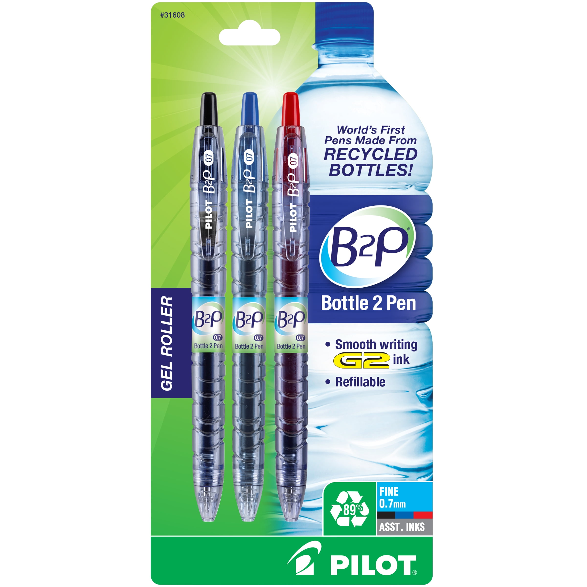 Pilot Bottle to Pen (B2P) B2P BeGreen Fine Point Gel Pens