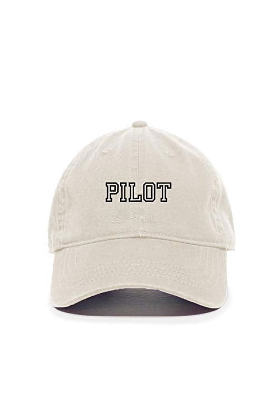 Pilot Baseball Cap Embroidered Cotton Adjustable Dad Hat
