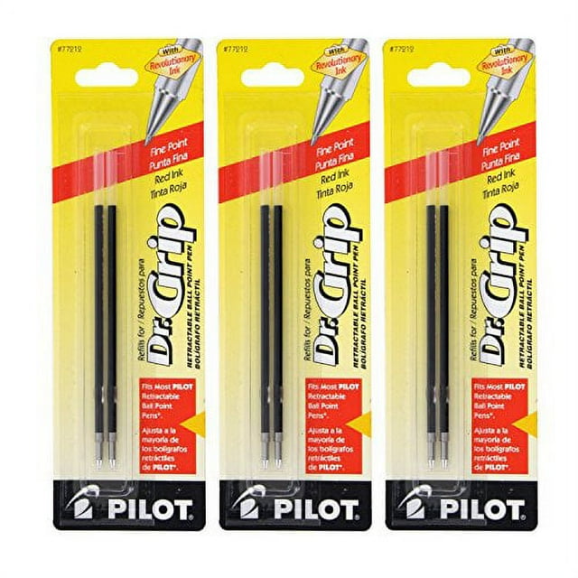 Pilot Better/EasyTouch/Dr Grip Retractable Ballpoint Pen Refills, 0.7mm ...