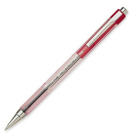 Pilot Better Retractable Ballpoint Pen, Red Ink Fine Point, 5-COUNT (30002)