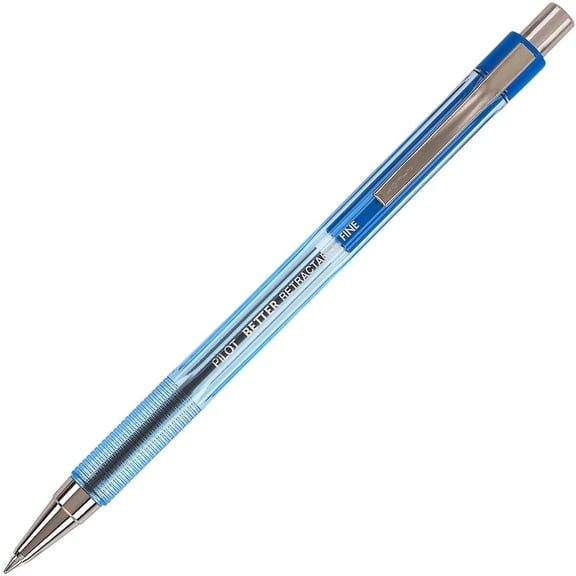 Pilot Better Retractable Ball Point Pens Fine Point (0.7 mm), Blue Ink, Dozen Count
