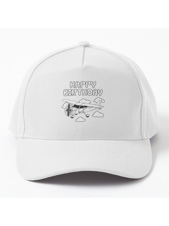 Pilot Birthday Baseball Cap, Plane Aviation Enthusiast Celebration Design, Classic Hat
