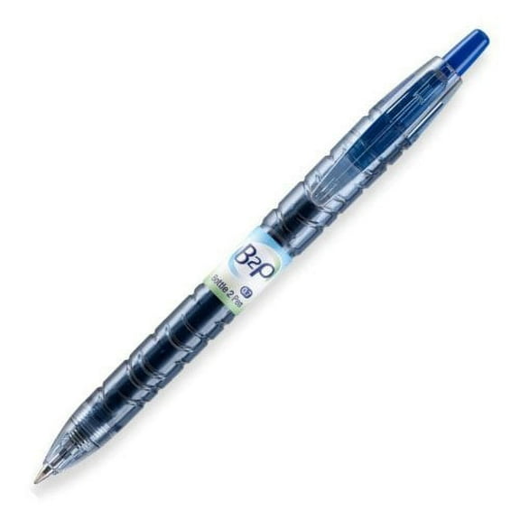 Pilot Bottle 2 Pen (B2P) - Retractable Premium Gel Roller Pens Made from Recycled Bottles; Dozen Box, Fine Point, Blue G2 Gel Ink, Refillable, Comfortable Grip (31601).