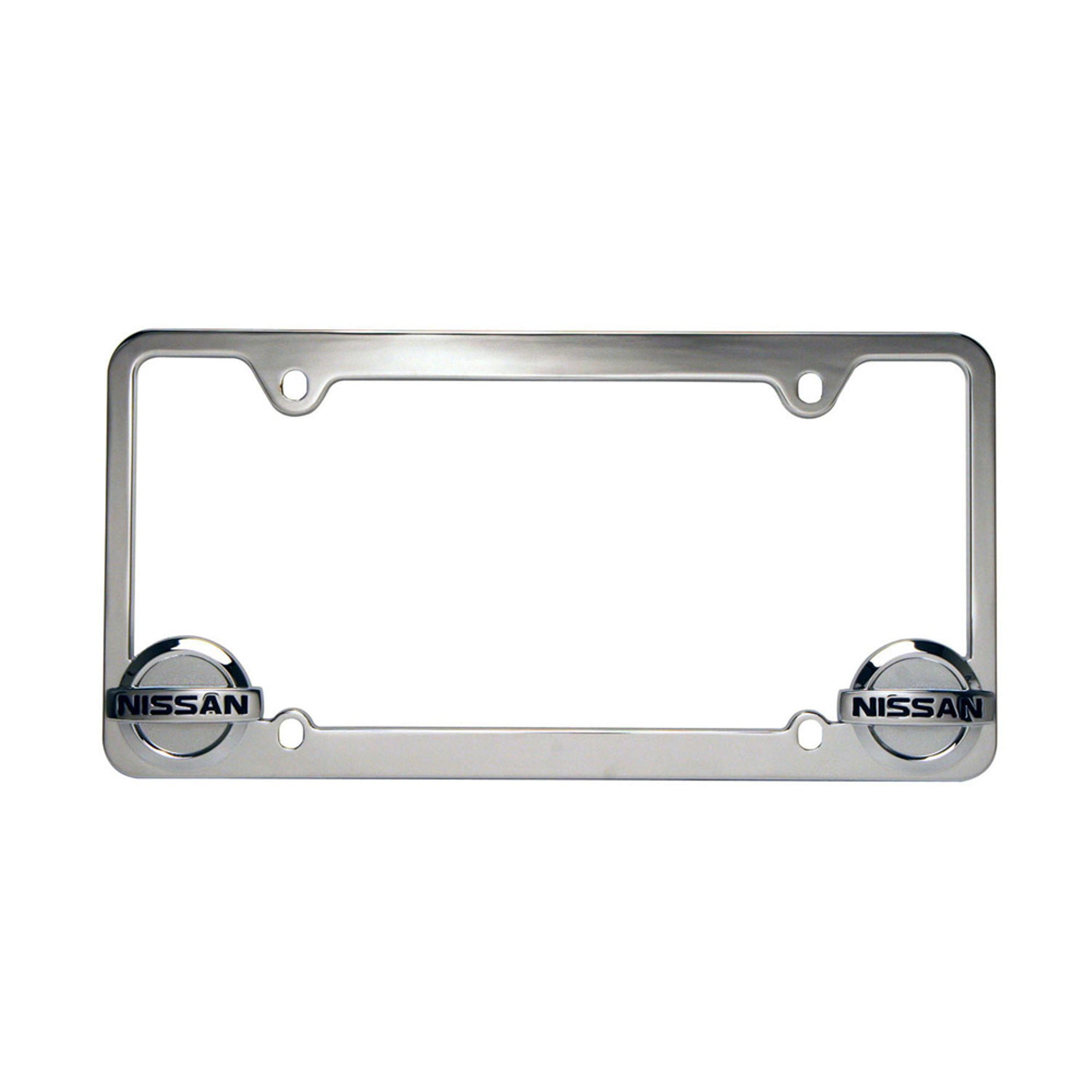 Pilot / Bully OFFICIALLY LICENSED NISSAN WSMALL 3D LOGO IN CORNER LICENSE PLATE FRAME