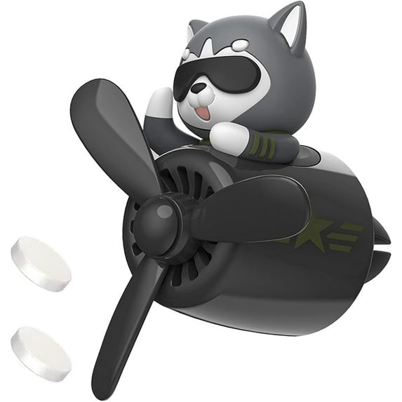 Pilot Car Air Freshener, Cute Cat Car Vent Clip Air Freshener with 2 Fragrant Tablets Automotive Air Outlet Fan Diffuser, Automotive Interiors Vent Decoration (style D)