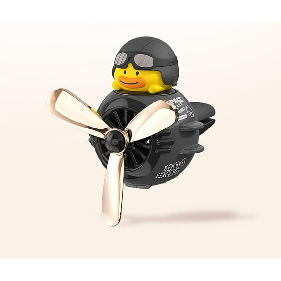 Pilot Car Air Fresheners - Black Duck Airplane Cars Diffuser Rotating Propeller, Air Outlet Vent Fresheners, Cute Air Freshener with 2 Packs Replacement Tablets Creative Car Perfume