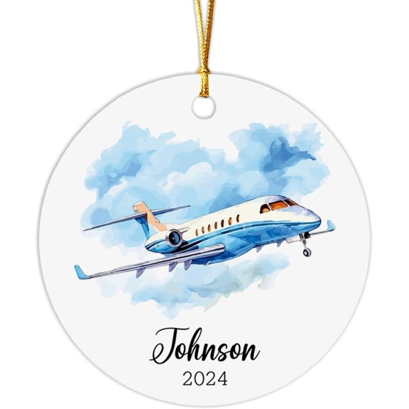 Pilot Christmas 2025 Ornament, Custom Airplane Christmas Ornament Gift for Pilot Flight Attendant Santa's Favorite Pilot Ornament, Pilot Ornament, Personalized Flight Attendant Name Decor po9VqA
