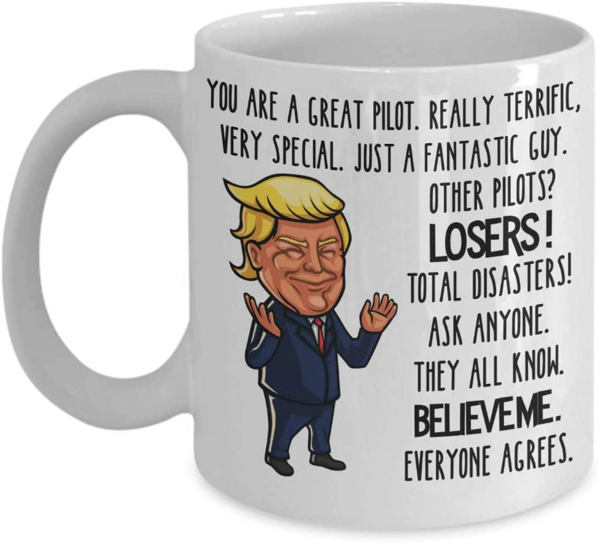 Tasse De Voyage Trump Pilot - Cadeau Pour Homme Ou Femme - Cadeau D