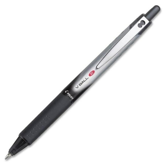 Pilot Corp. Of America 26206 VBall Roller Ball Stick Pen- Liquid Ink- Black Ink- Fine