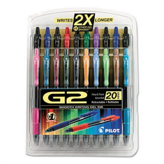 Pilot Corp Of America 31294 G2 Premium Retractable Gel Ink Pen, Assorted Ink - 0. 7 mm.