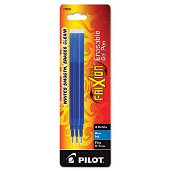 Pilot Corp. Of America 77331 Refill for FriXion Erasable Gel Ink Pen, Blue, 3/Pk