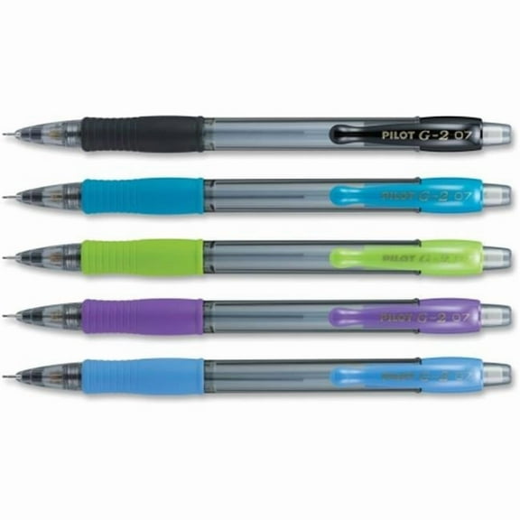 Pilot Corporation of America 31776 0.7 mm G-2 Mechanical Pencil, Assorted - 5 per Pack