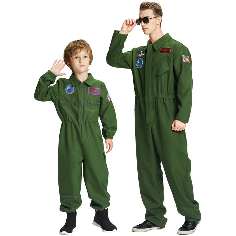 Military Fighter Pilot Costume with Accessories - Adult