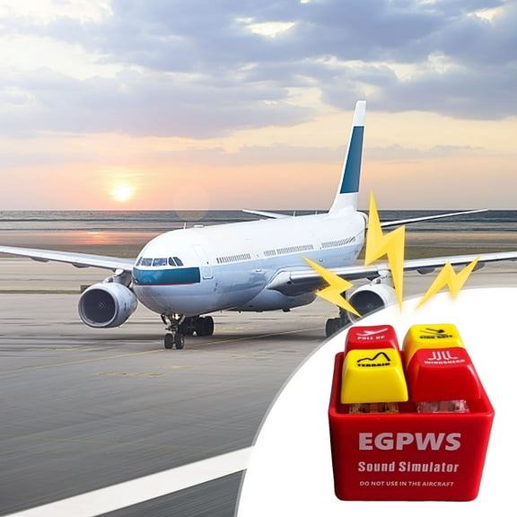 Pilot and Crew Alert Keychain, Portable Warning Sound Simulator, Aircraft Alarm Sound Simulator, Airplane Emergency Alert, Hanging Key Chain Button Safety Button