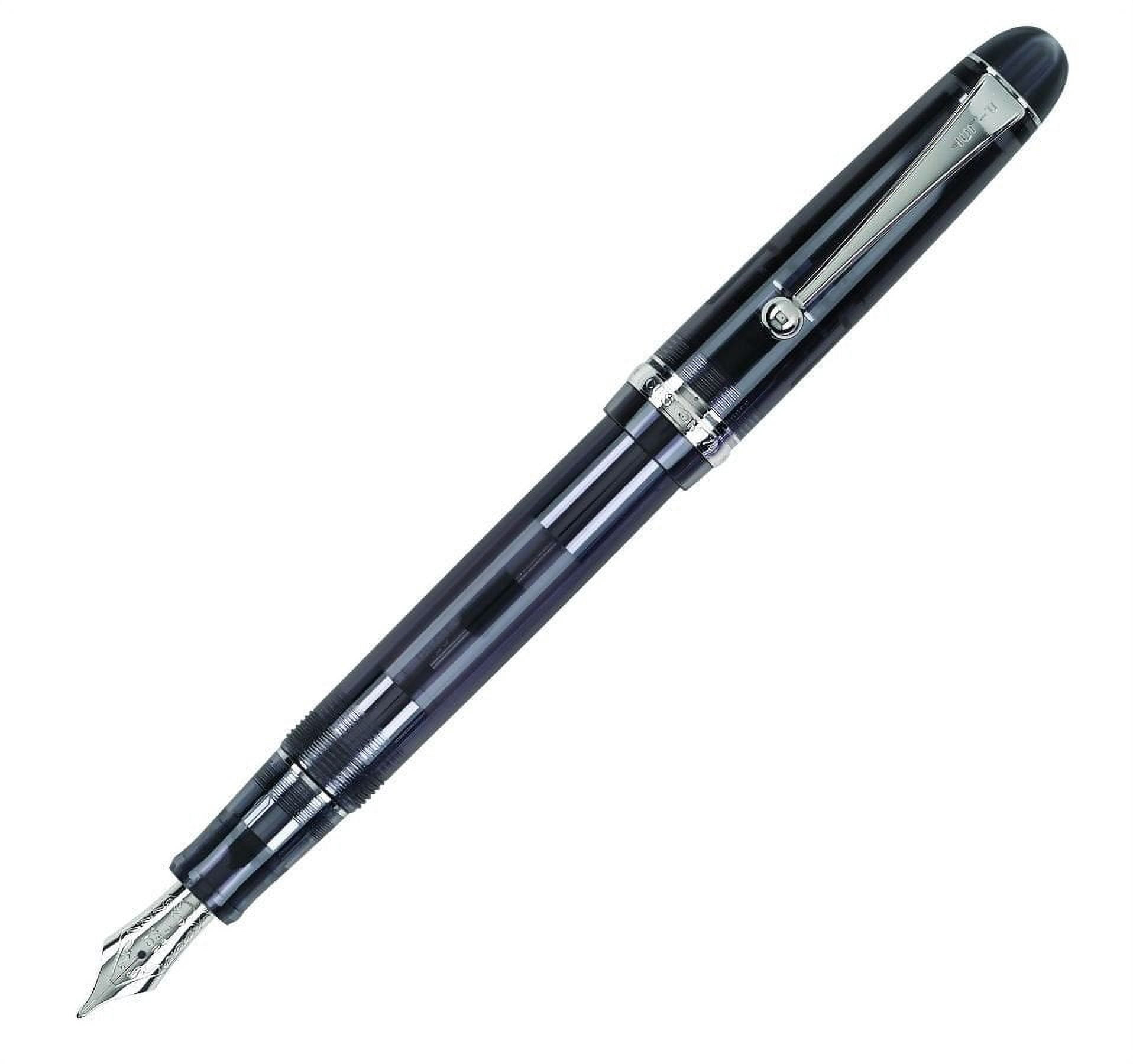 Pilot Custom 74 Fountain Pen - Smokey Black Silver Trim - Medium Point
