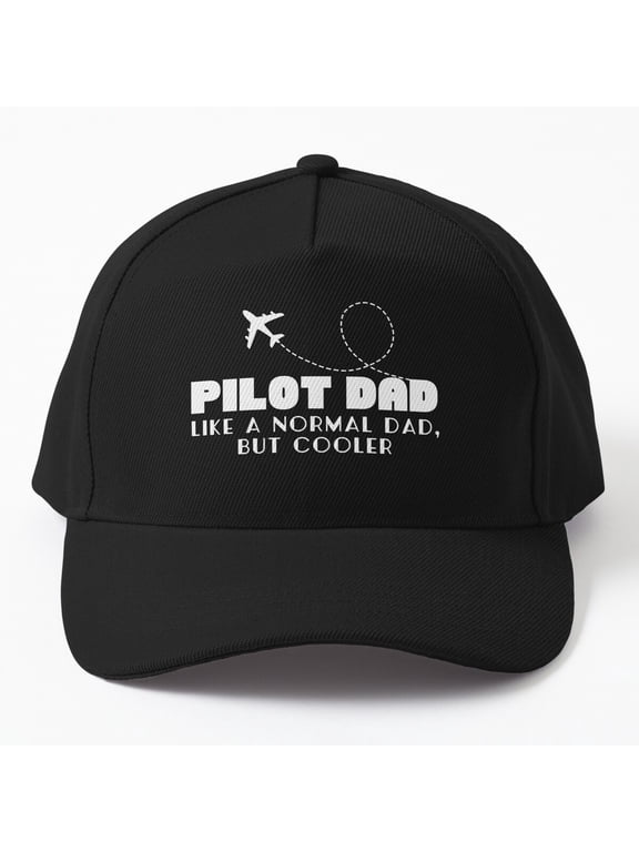 Pilot Dad Baseball Cap, Aviation Airplane Father Design, Classic Flight Enthusiast Gift Hat