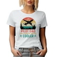 thumbnail image 1 of Pilot Dad Like a Regular Dad but Cooler, Airplane Pilot Father's Day or Birthday, White T-Shirt, Medium, 1 of 5