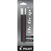 Pilot Dr. Grip 4+1 Multifunction Ballpoint Pen with Pencil, Fine Point, 0.7 mm, Black Ink