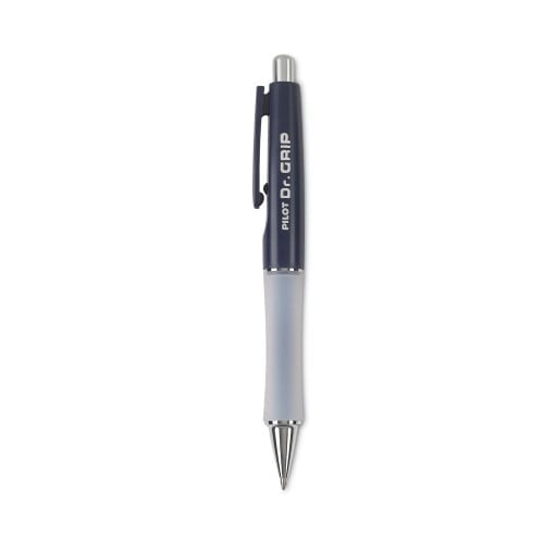 Pilot Dr. Grip Ballpoint Pen, Retractable, Medium 1 mm, Blue Ink, Navy Barrel, Each